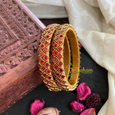 Kada Kundan Bangle - Red Ring -G4859